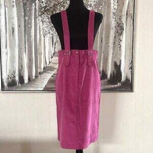 Christian Dior ACTIFS Corduroy Pinafore Adjustable Strap Overall Dress - Size 10
